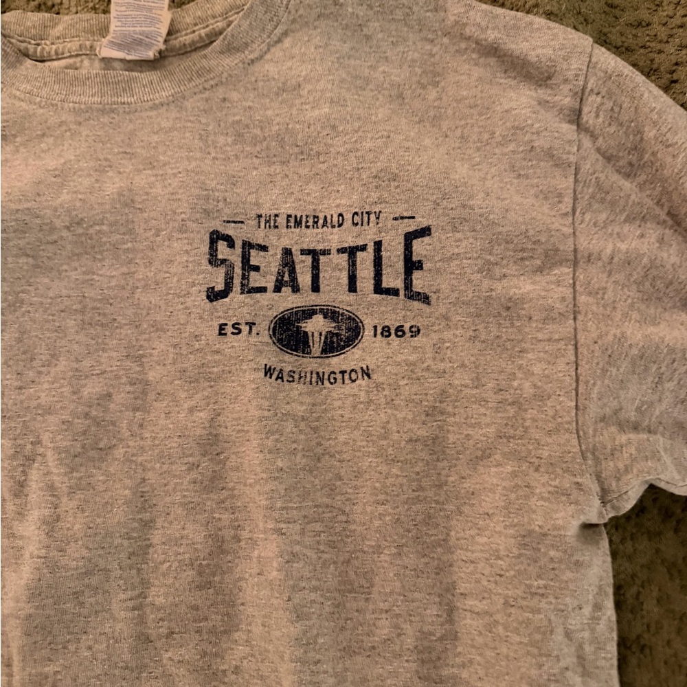 Gildan Gray Seattle Graphic Tee